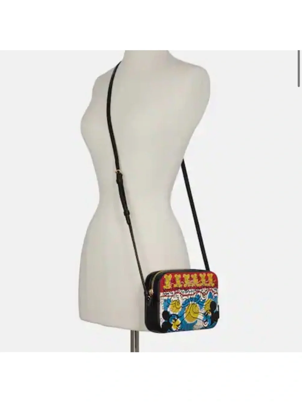 Coach Disney Mickey Mouse X Keith Haring Mini Camera Crossbody Bag